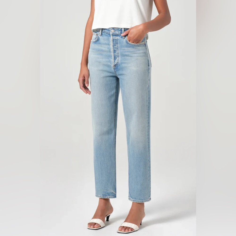 AGOLDE Black Straight-Leg Jeans – Worn Once, Like NEW! - Picture 10 of 10